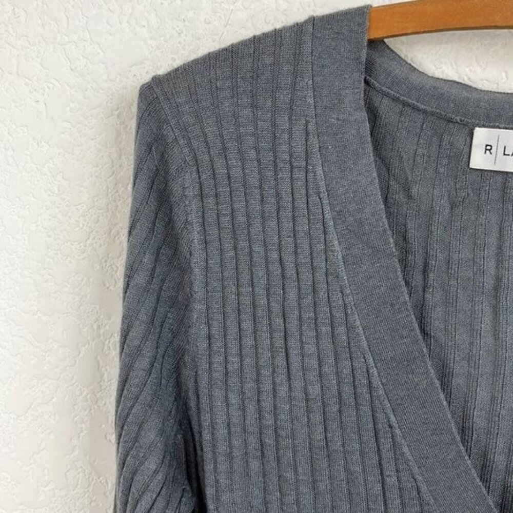 The Reset R Label Cashmere Ribbed Cardigan Sweater - Picture 2 of 7